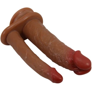 PRETTY LOVE - GORAN PODWÃJNY DILDO REALISTYCZNY NATURALNY MULATO